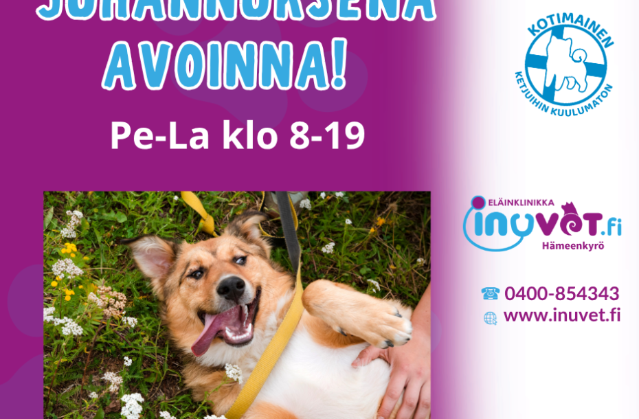 Juhannuksena avoinna!