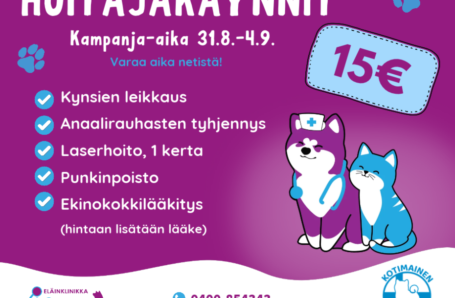 Hoitajakäynnit 15€